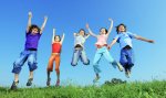 children jumping