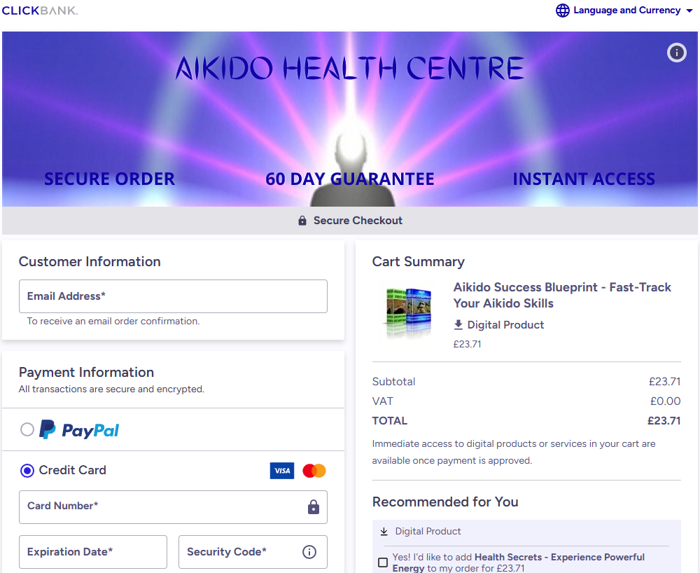 Clickbank New Order Form Clickbank New Order Form
